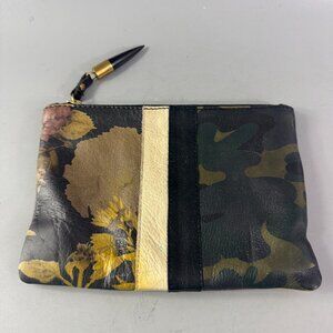 Kempton & Co. Medium Leather Pouch, Floral & Camo